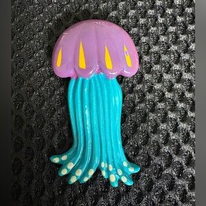 Vintage Purple & Blue Jellyfish Brooch Pin Unisex